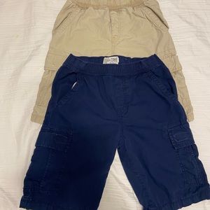 Two for one!! Boys youth (size 10) Childrens Place cargo shorts - navy/khaki.